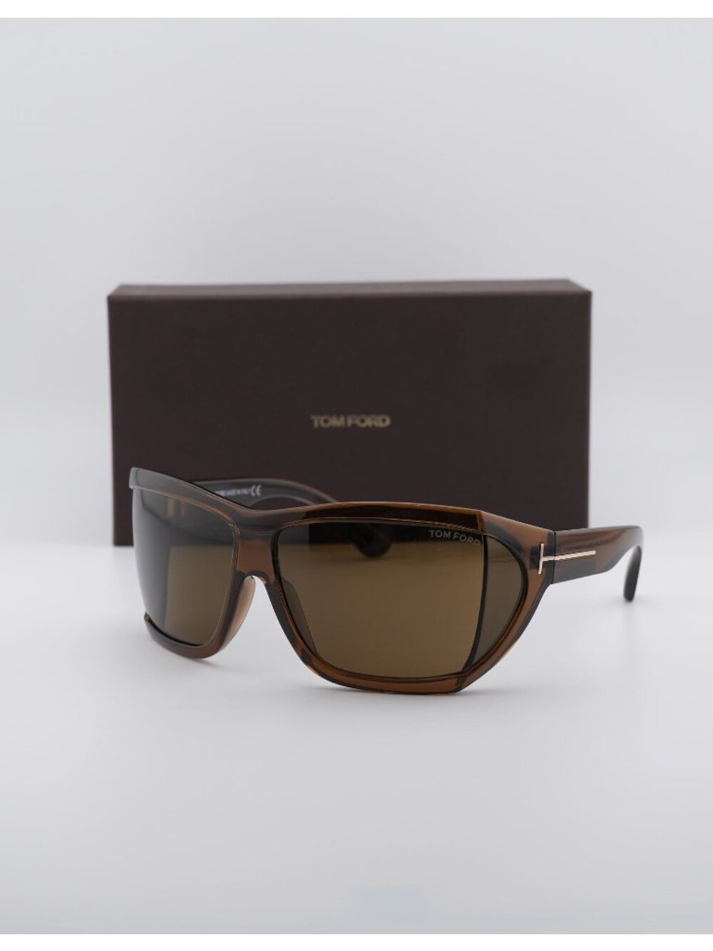 Tom Ford Sedgewick FT0402 48E Geometric Sunglasses - Brown